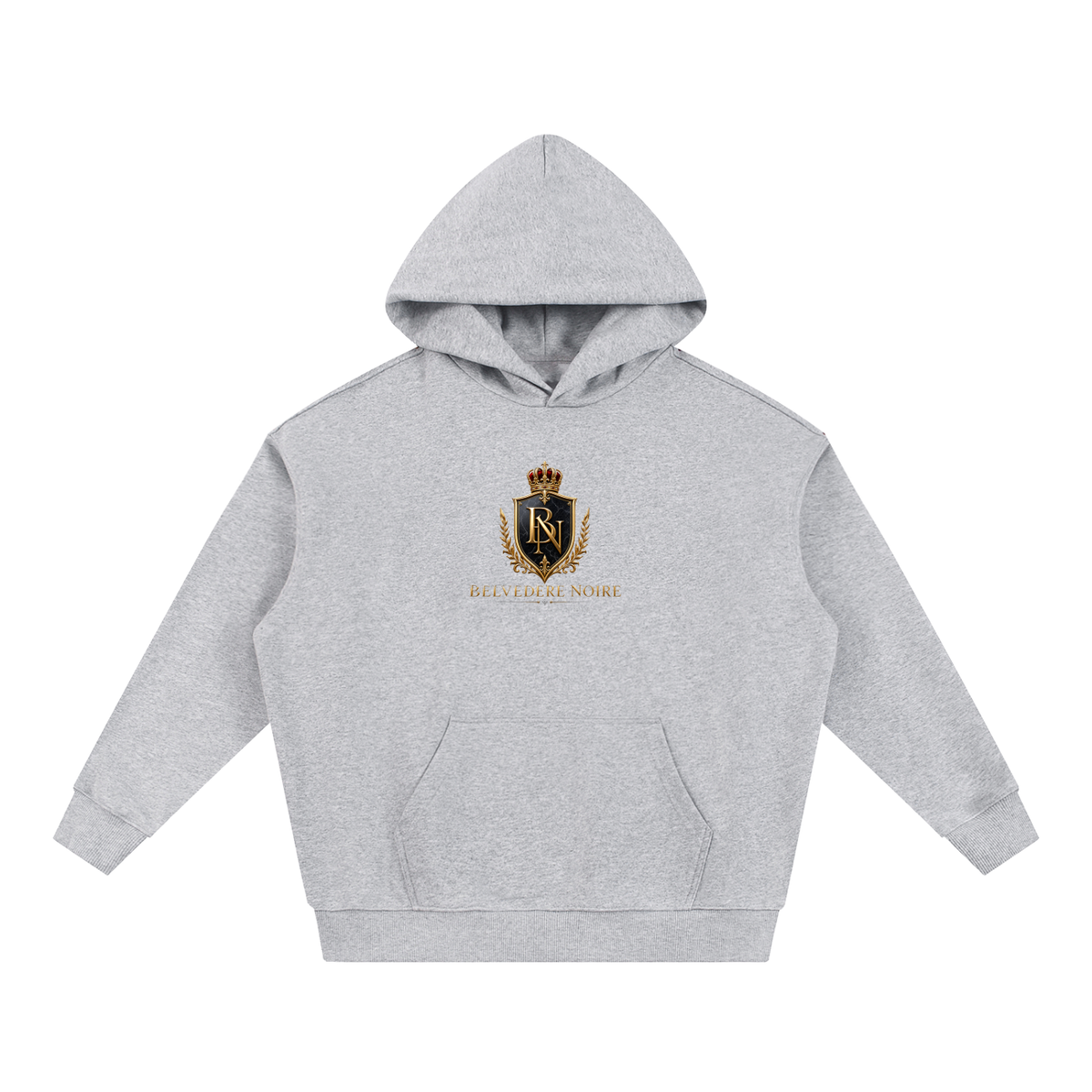 Belvedere Noire Essential Heavyweight Hoodie — Unisex 430gsm Oversized Premium Cotton Streetwear Hoodie
