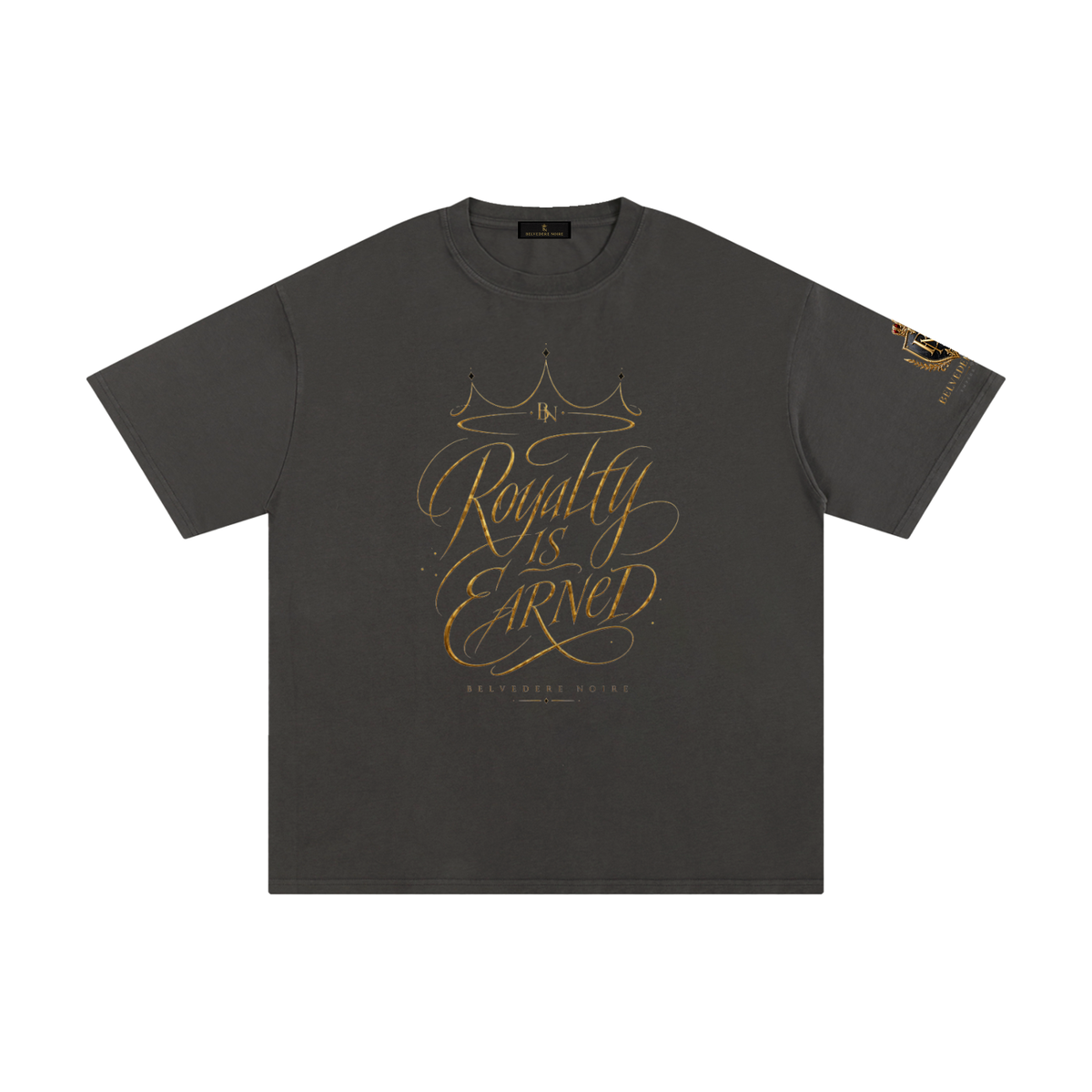 Belvedere Noire Pure Cotton T-Shirt — Unisex 230gsm Everyday Streetwear Tee