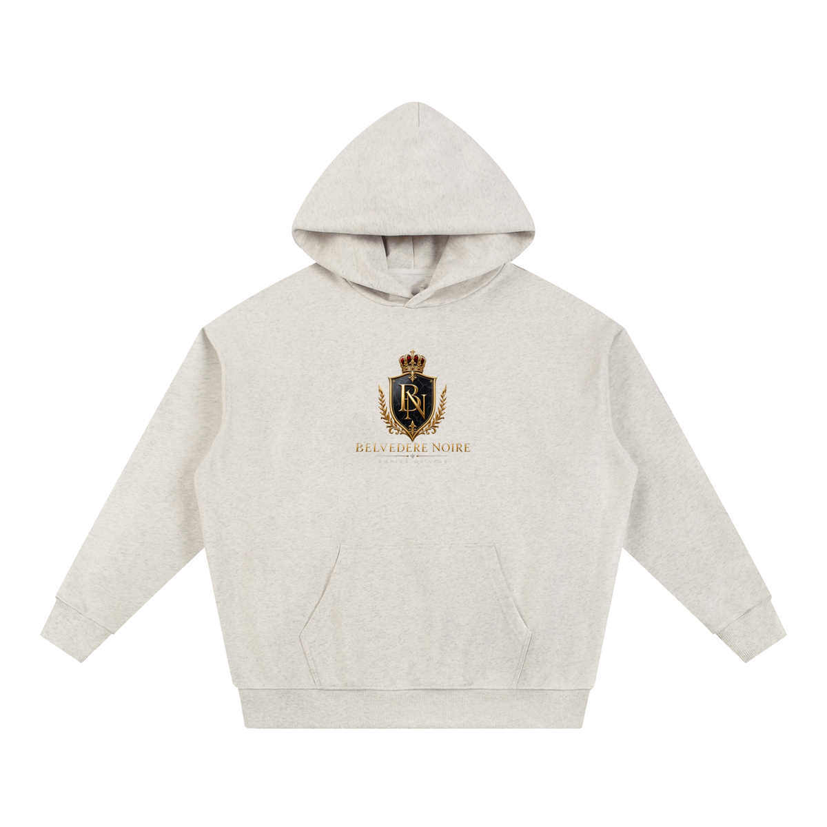 Belvedere Noire Essential Heavyweight Hoodie — Unisex 430gsm Oversized Premium Cotton Streetwear Hoodie