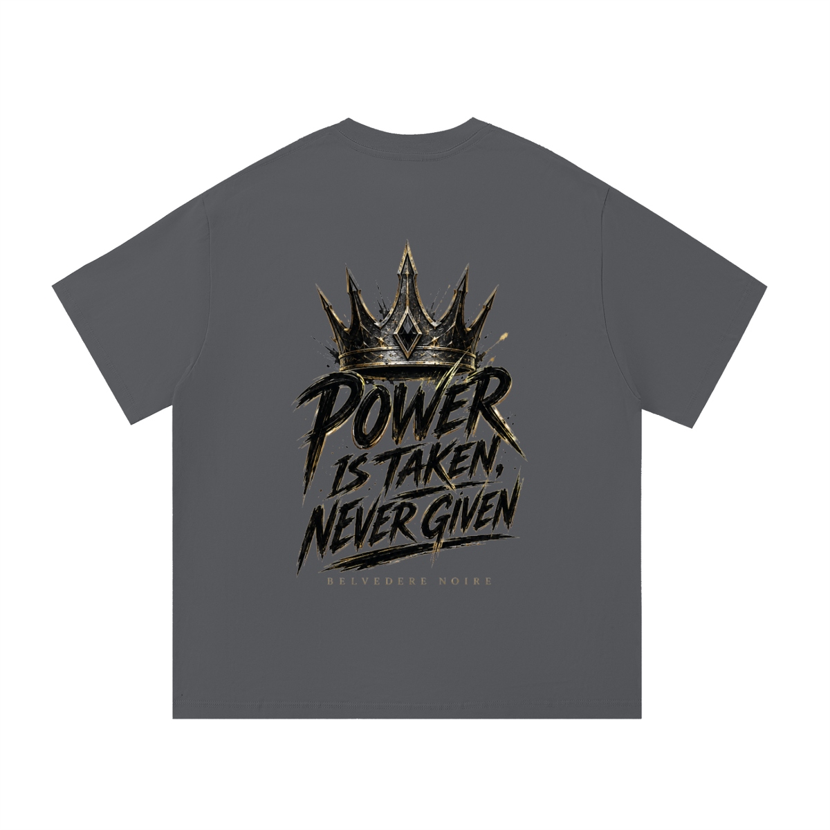 Belvedere Noire Essential Cotton T-Shirt — Unisex 260gsm Oversized Streetwear Tee