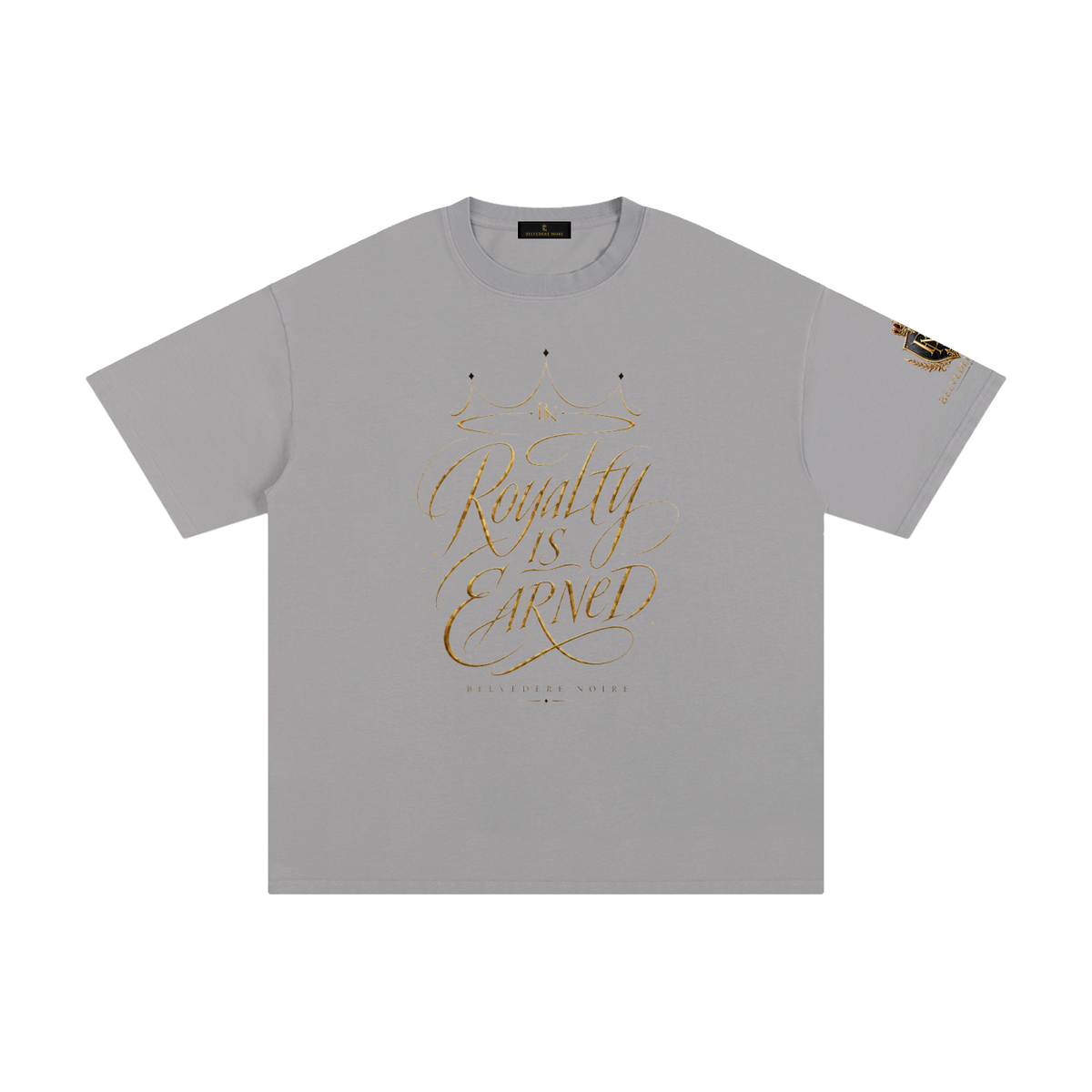 Belvedere Noire Pure Cotton T-Shirt — Unisex 230gsm Everyday Streetwear Tee