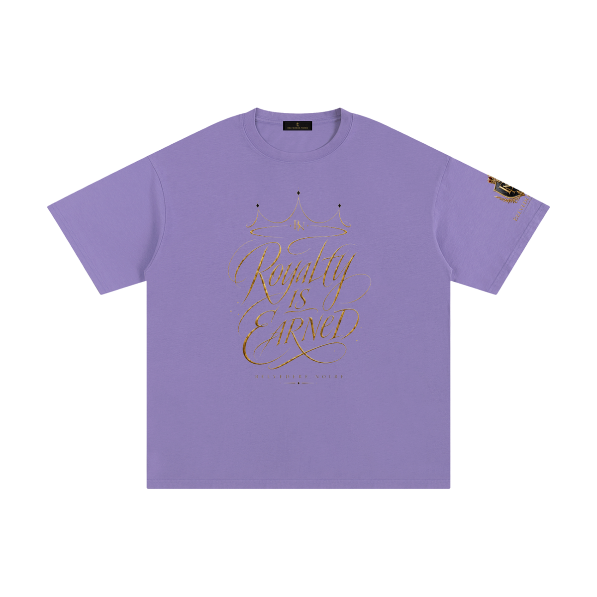 Belvedere Noire Pure Cotton T-Shirt — Unisex 230gsm Everyday Streetwear Tee