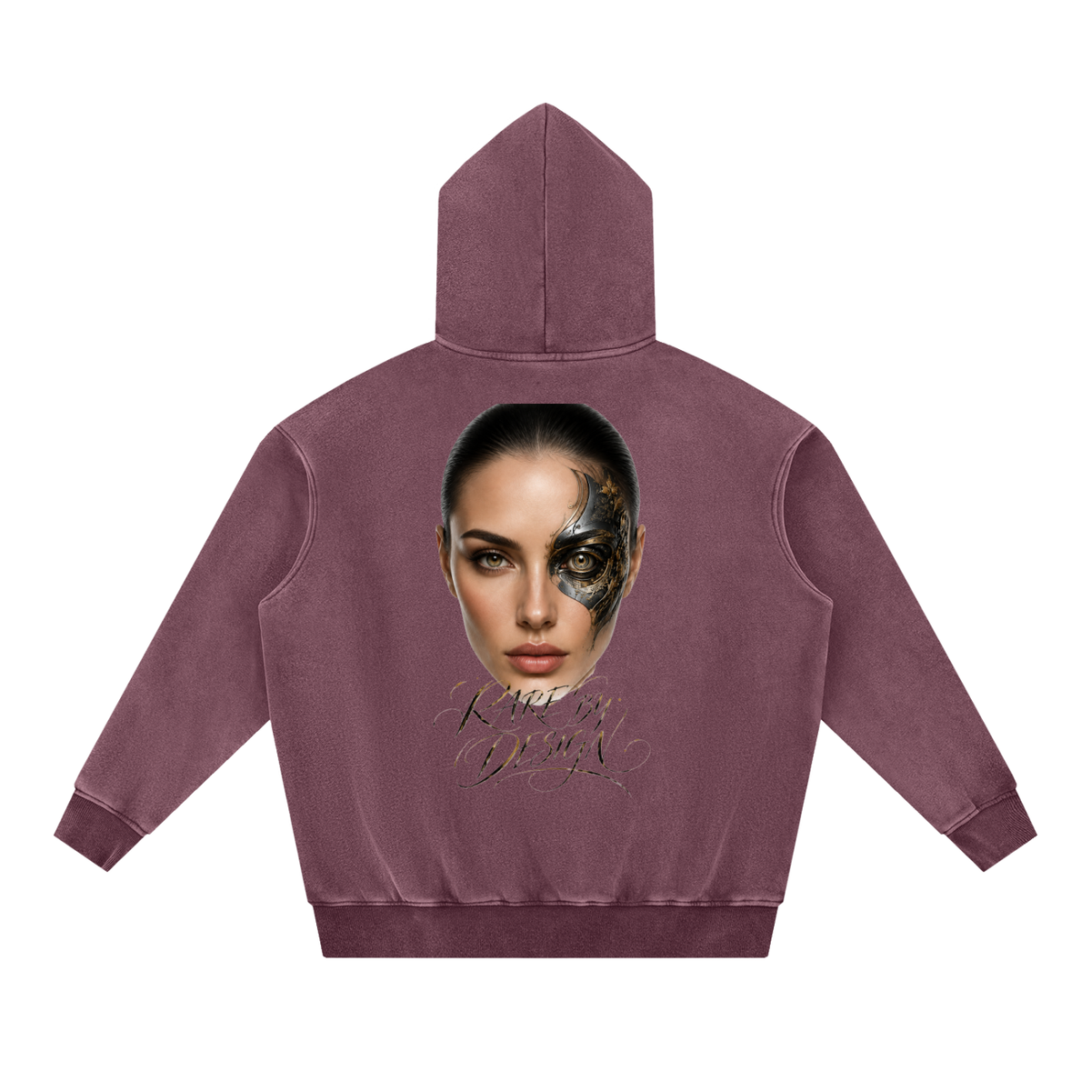 Belvedere Noire Snow Wash Fleece Oversized Hoodie — Unisex 355gsm Washed Streetwear Hoodie