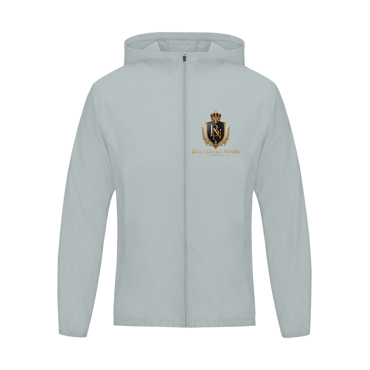 Belvedere Noire Soft Hooded Sports Jacket — Unisex Lightweight 130gsm Windbreaker
