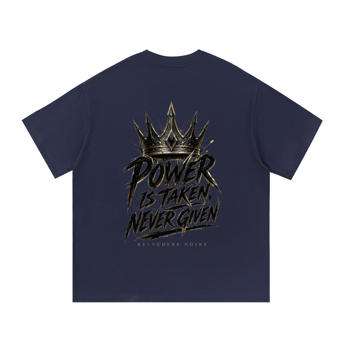Belvedere Noire Essential Cotton T-Shirt — Unisex 260gsm Oversized Streetwear Tee