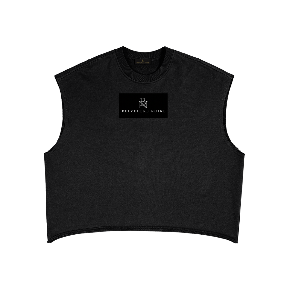 Belvedere Noire French Terry Boxy Tank Top — Unisex 340gsm Heavyweight Sleeveless Vest