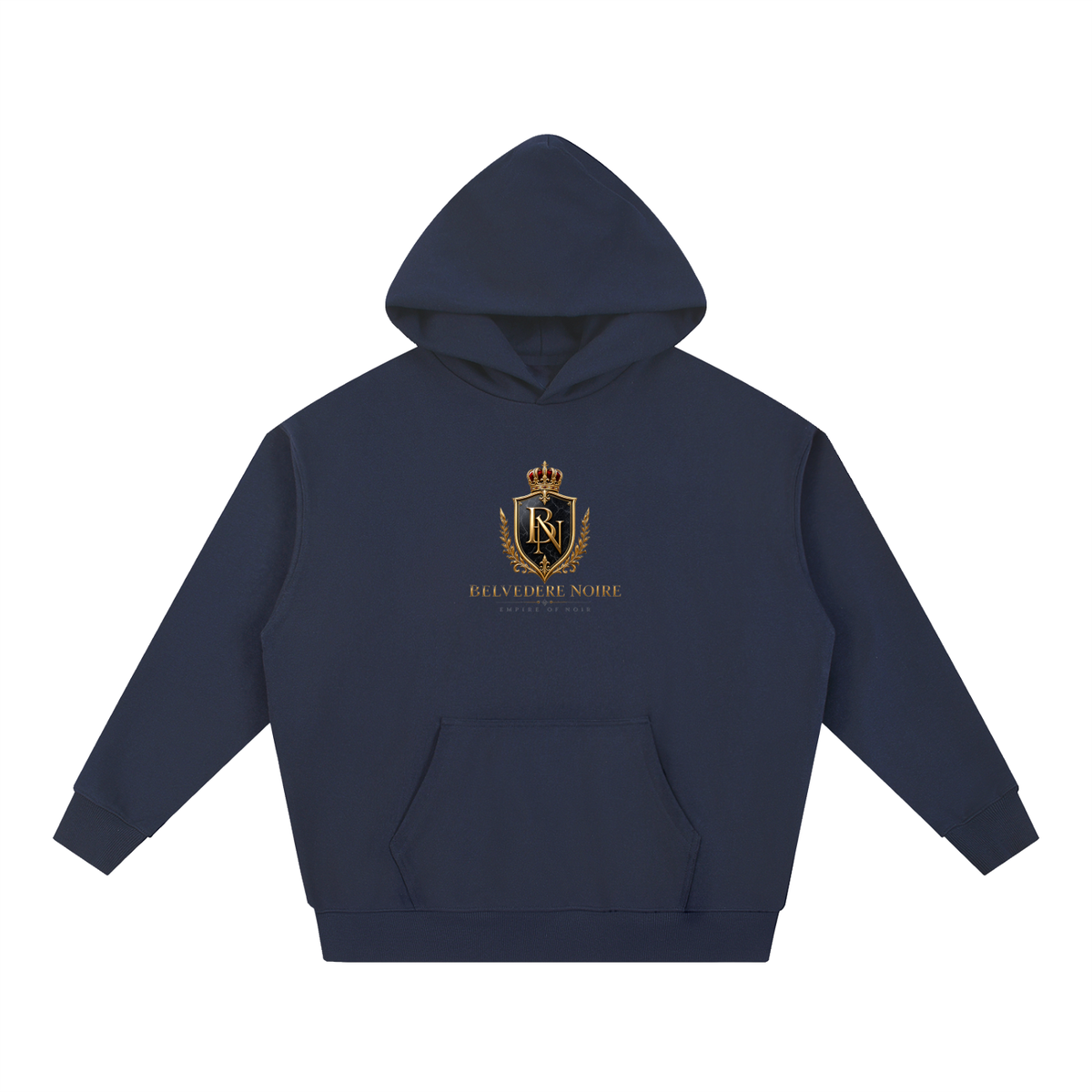Belvedere Noire Essential Heavyweight Hoodie — Unisex 430gsm Oversized Premium Cotton Streetwear Hoodie