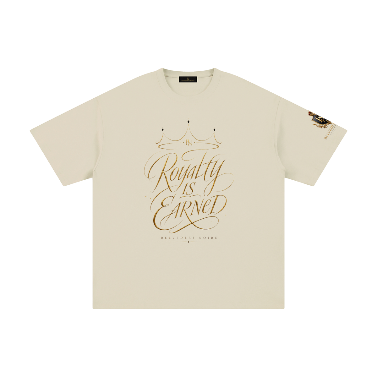 Belvedere Noire Pure Cotton T-Shirt — Unisex 230gsm Everyday Streetwear Tee