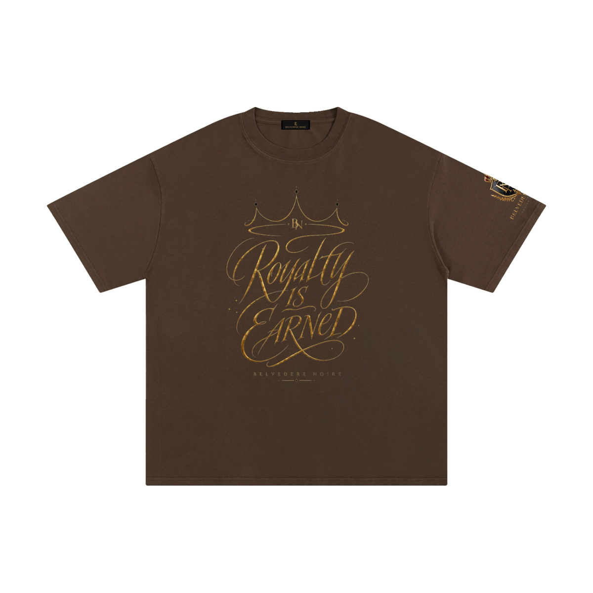 Belvedere Noire Pure Cotton T-Shirt — Unisex 230gsm Everyday Streetwear Tee