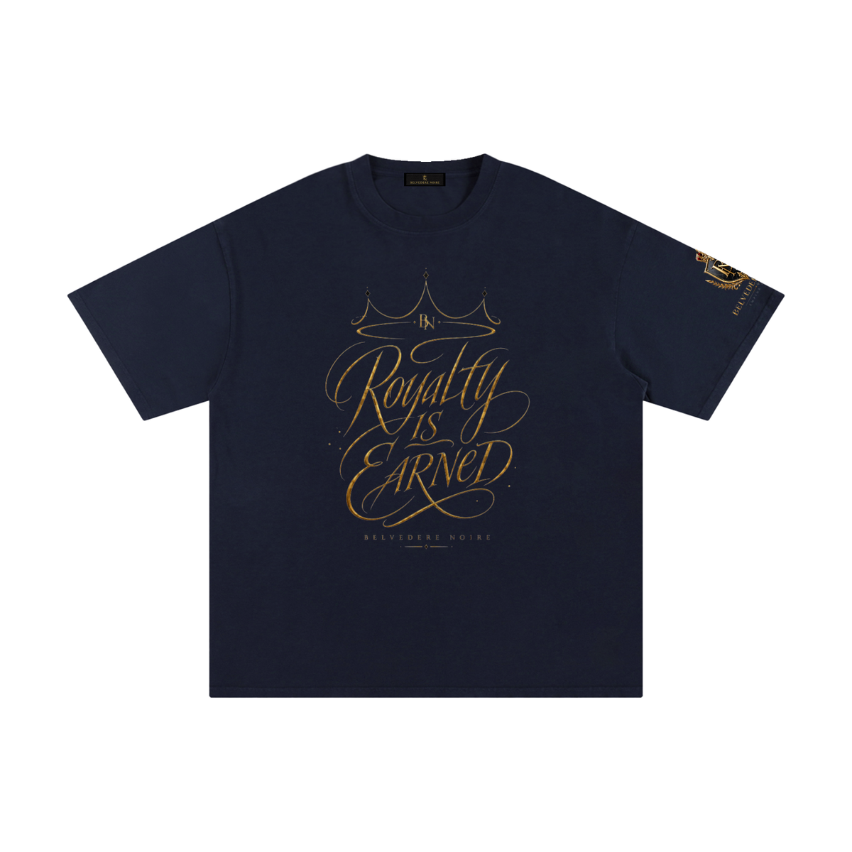 Belvedere Noire Pure Cotton T-Shirt — Unisex 230gsm Everyday Streetwear Tee