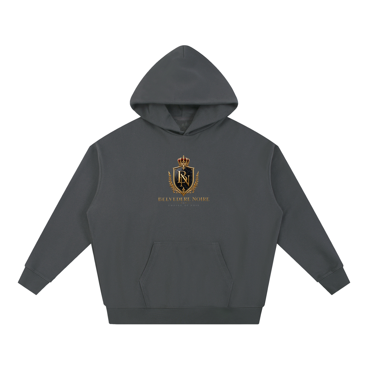 Belvedere Noire Essential Heavyweight Hoodie in coffee brown