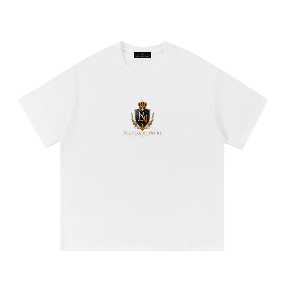 Belvedere Noire Essential Cotton T-Shirt, 260gsm oversized unisex streetwear tee, front view