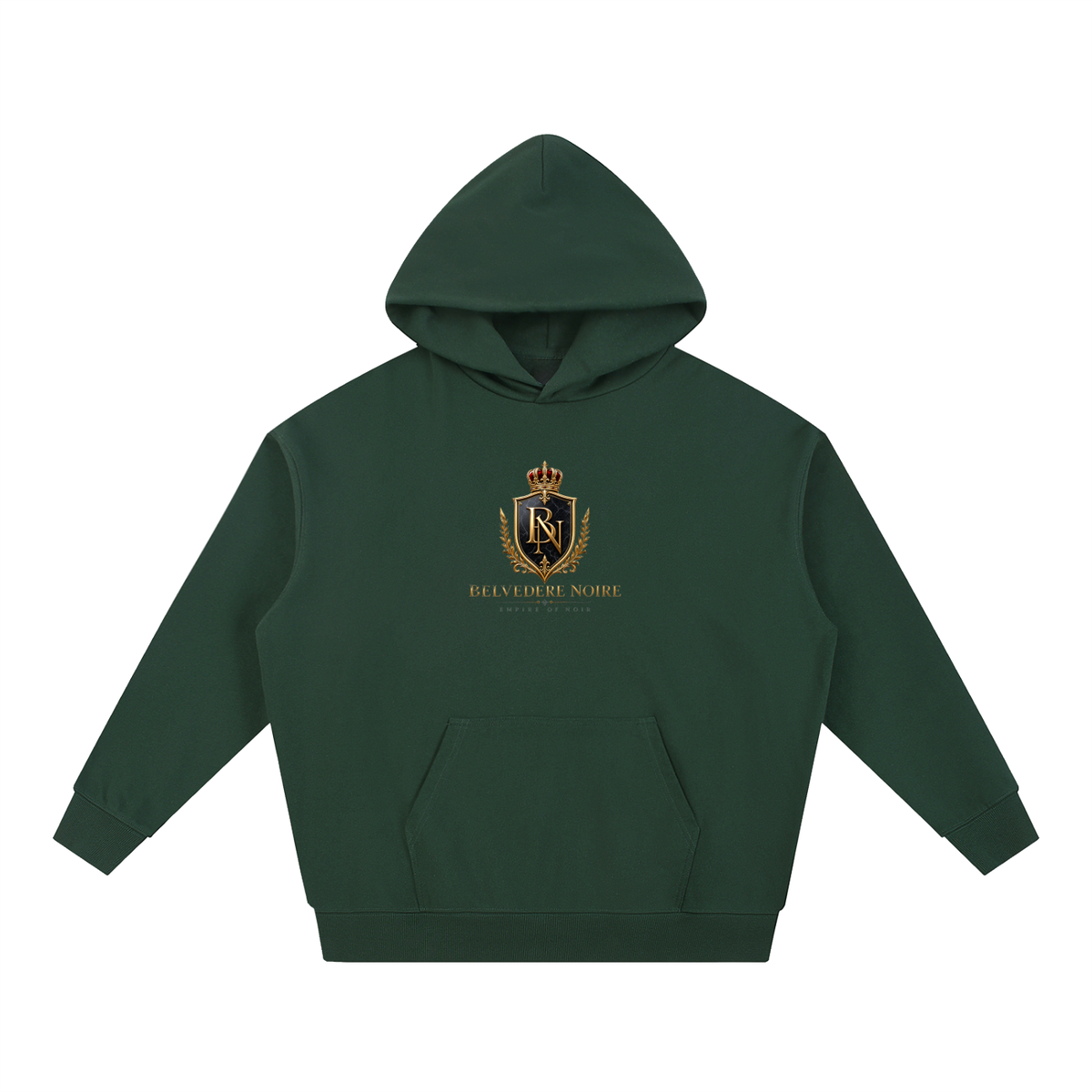 Belvedere Noire Essential Heavyweight Hoodie — Unisex 430gsm Oversized Premium Cotton Streetwear Hoodie