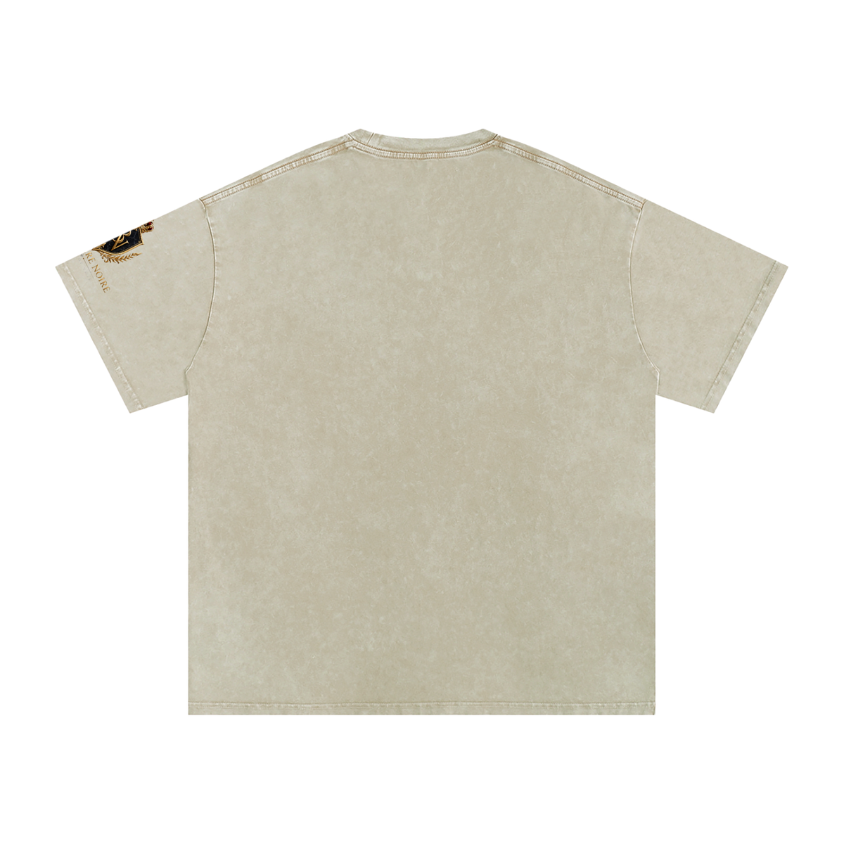 Belvedere Noire Snow Washed Oversized Cotton T-Shirt — Unisex 250gsm Vintage Wash Tee