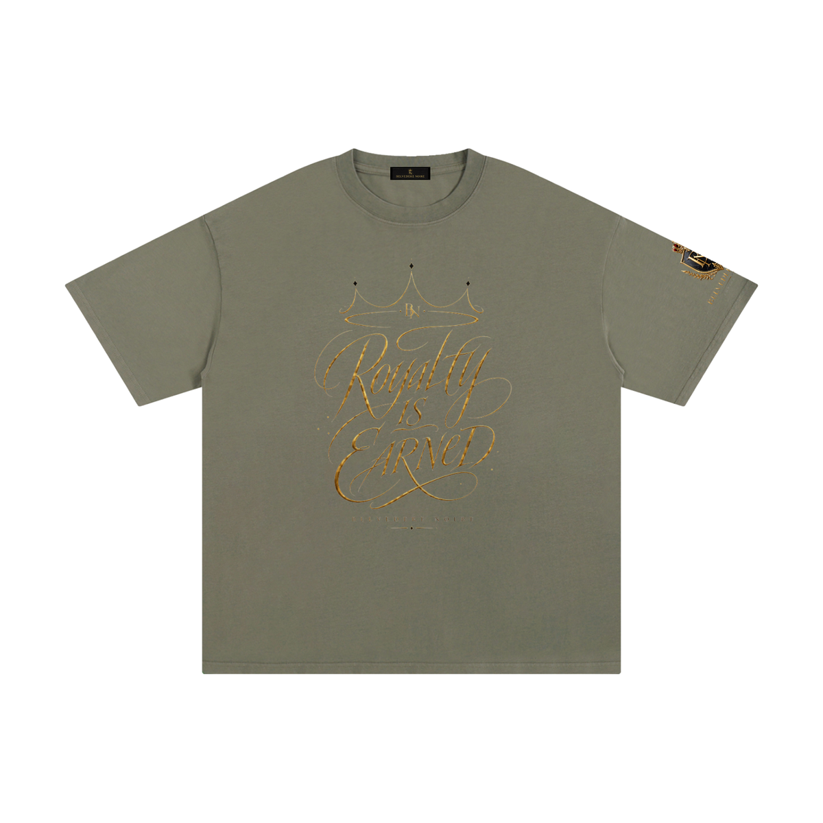 Belvedere Noire Pure Cotton T-Shirt — Unisex 230gsm Everyday Streetwear Tee