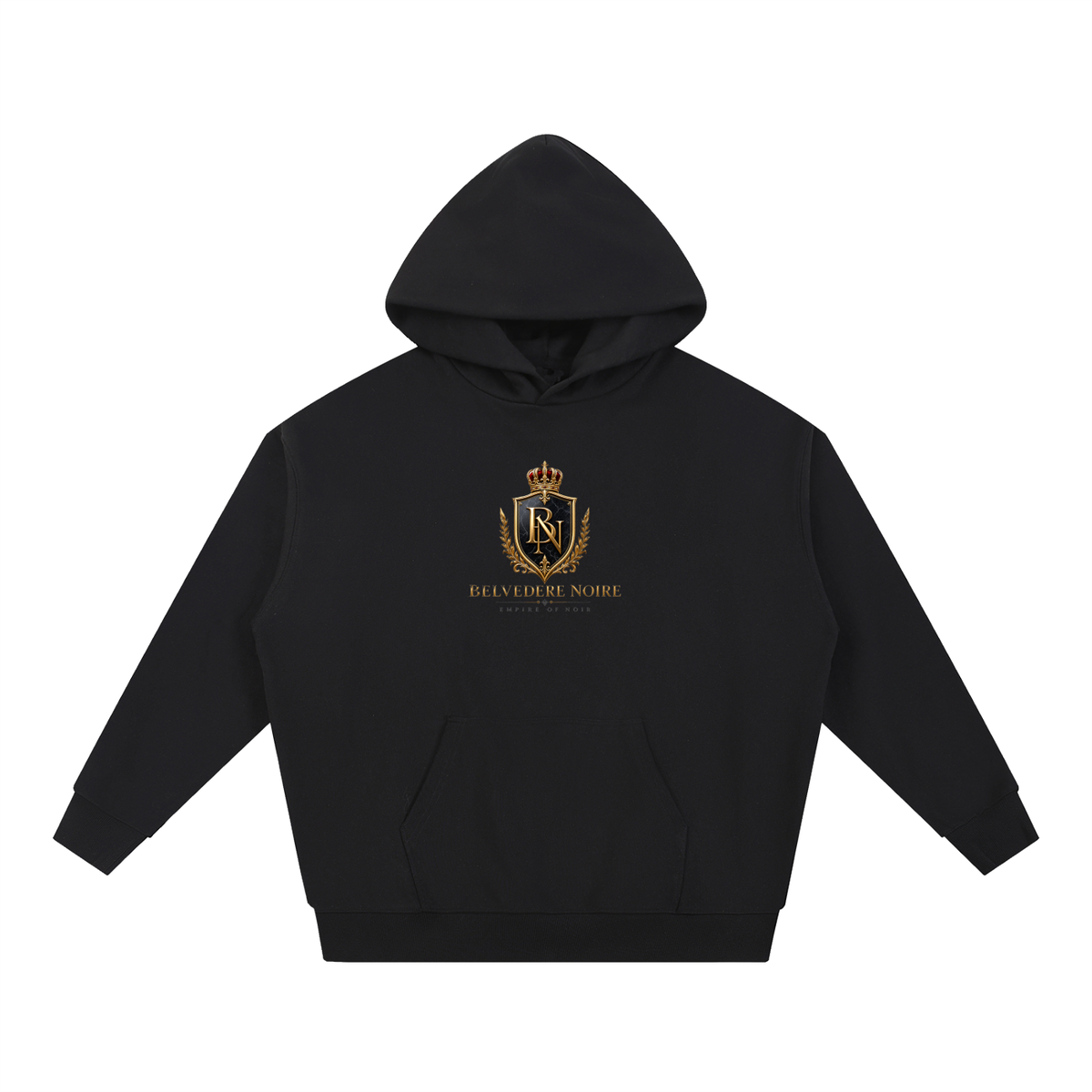 Belvedere Noire Essential Heavyweight Hoodie — Unisex 430gsm Oversized Premium Cotton Streetwear Hoodie