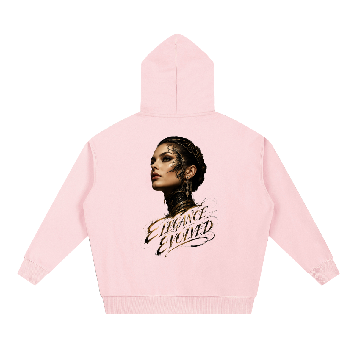 Belvedere Noire Essential Heavyweight Hoodie, dropped shoulder side view