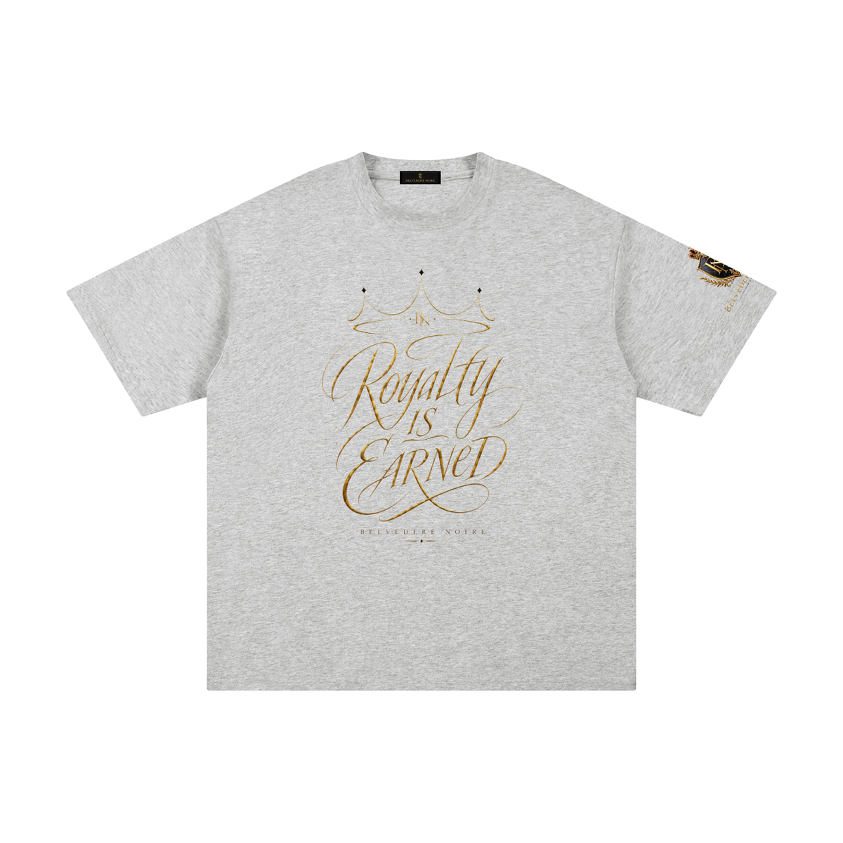Belvedere Noire Pure Cotton T-Shirt — Unisex 230gsm Everyday Streetwear Tee