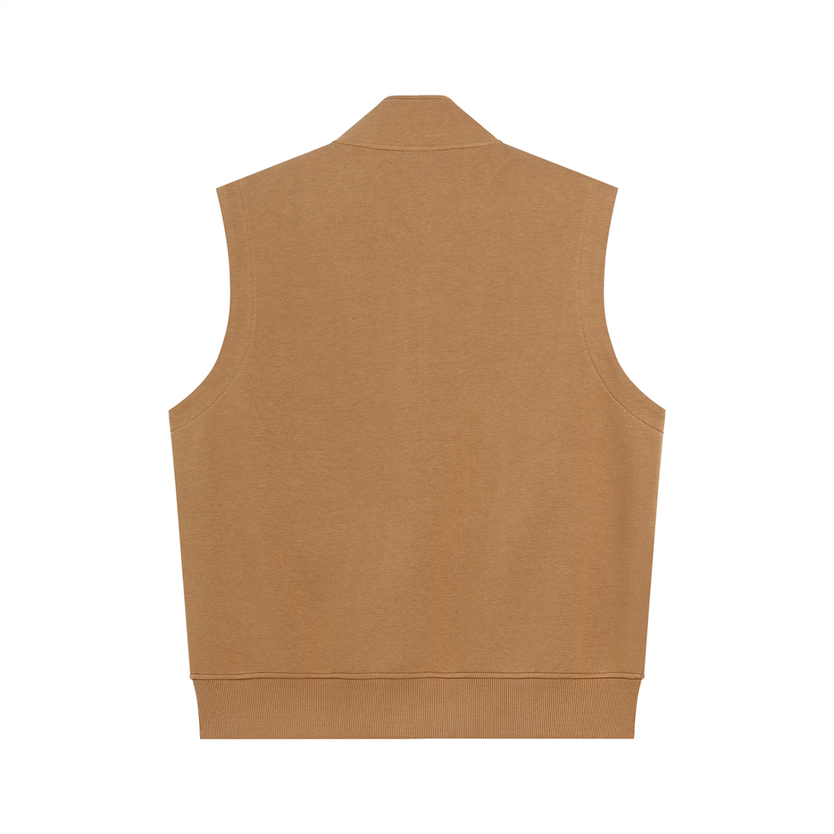 Belvedere Noire Essential Heavyweight Vest in khaki, back view