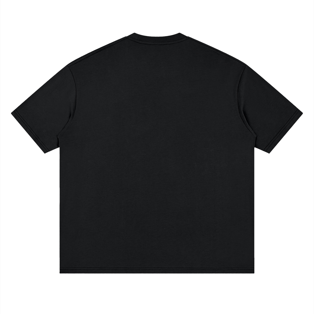 Belvedere Noire Loose Drop Shoulder T-Shirt in black, back view