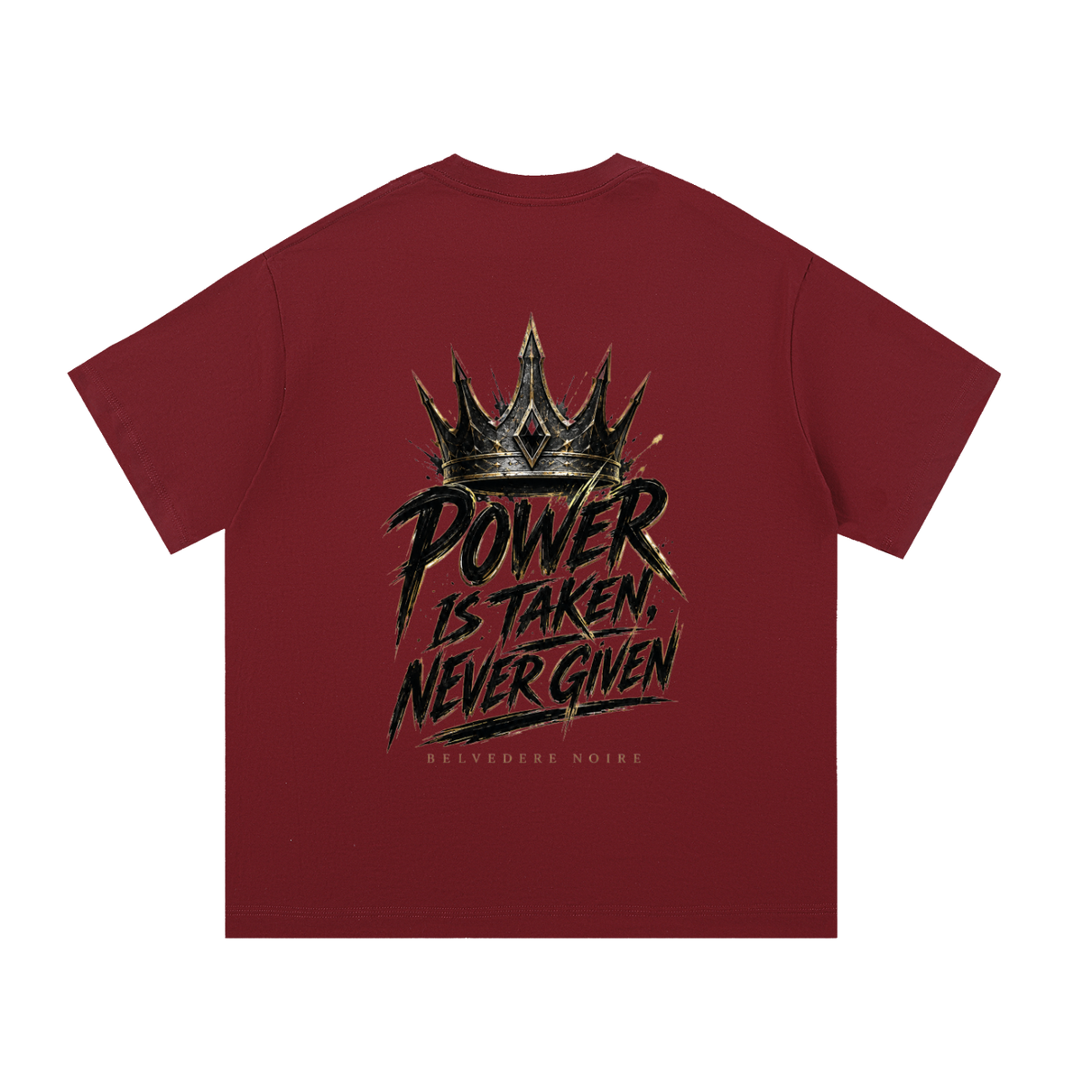 Belvedere Noire Essential Cotton T-Shirt — Unisex 260gsm Oversized Streetwear Tee