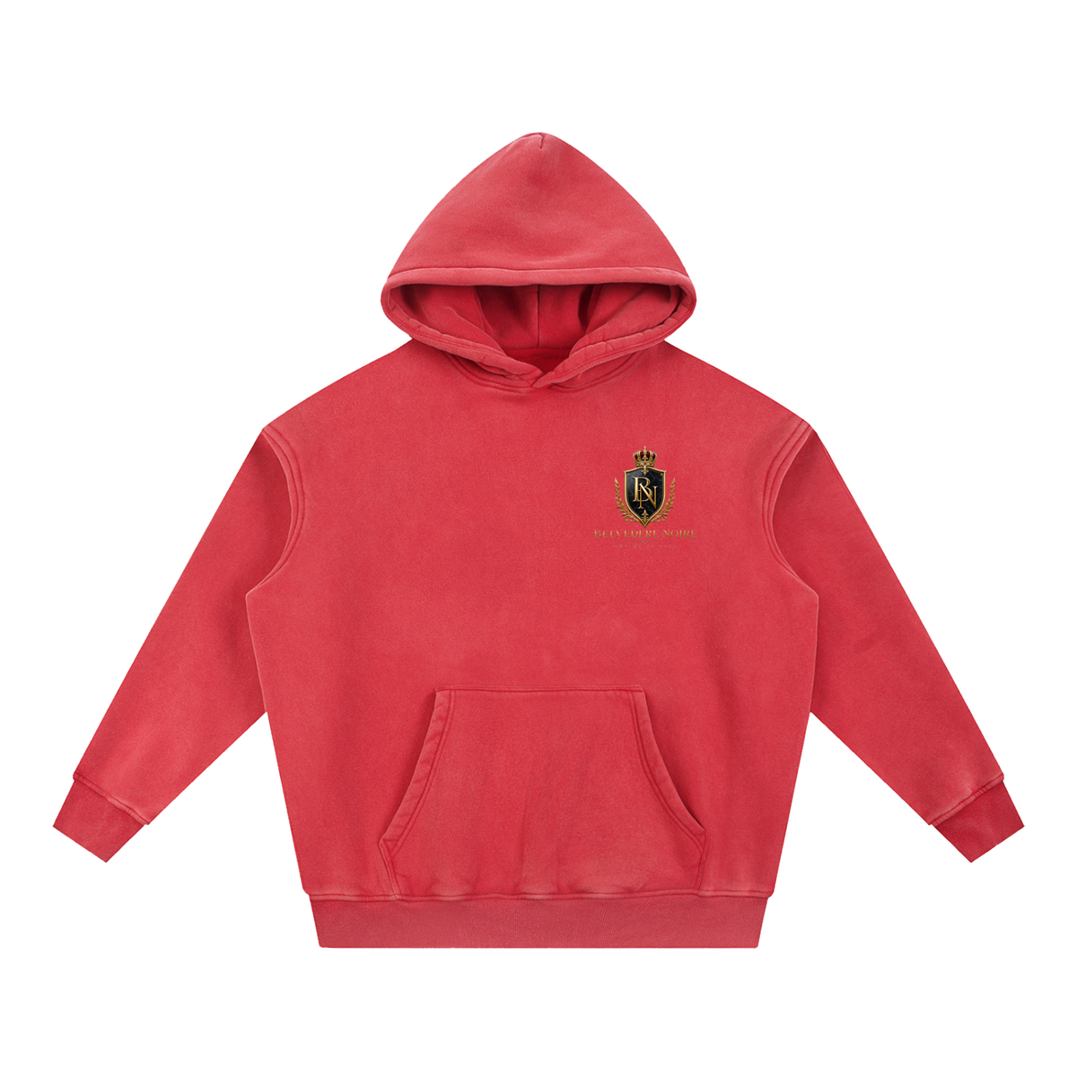 Belvedere Noire Snow Wash Fleece Oversized Hoodie in light grey