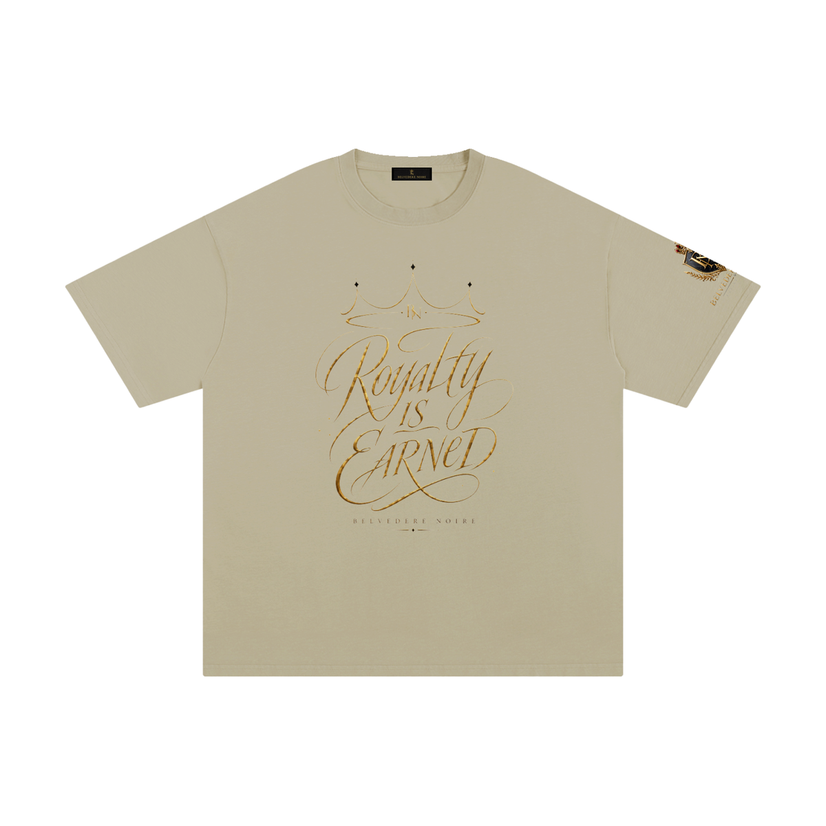 Belvedere Noire Pure Cotton T-Shirt — Unisex 230gsm Everyday Streetwear Tee