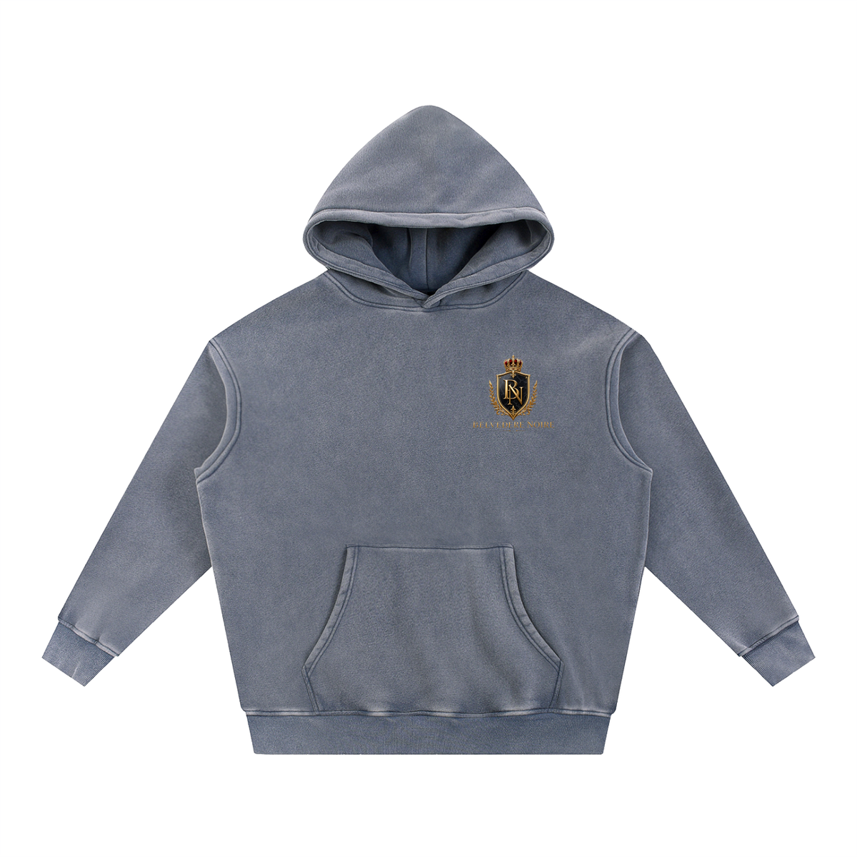 Belvedere Noire Snow Wash Fleece Oversized Hoodie in mild apricot