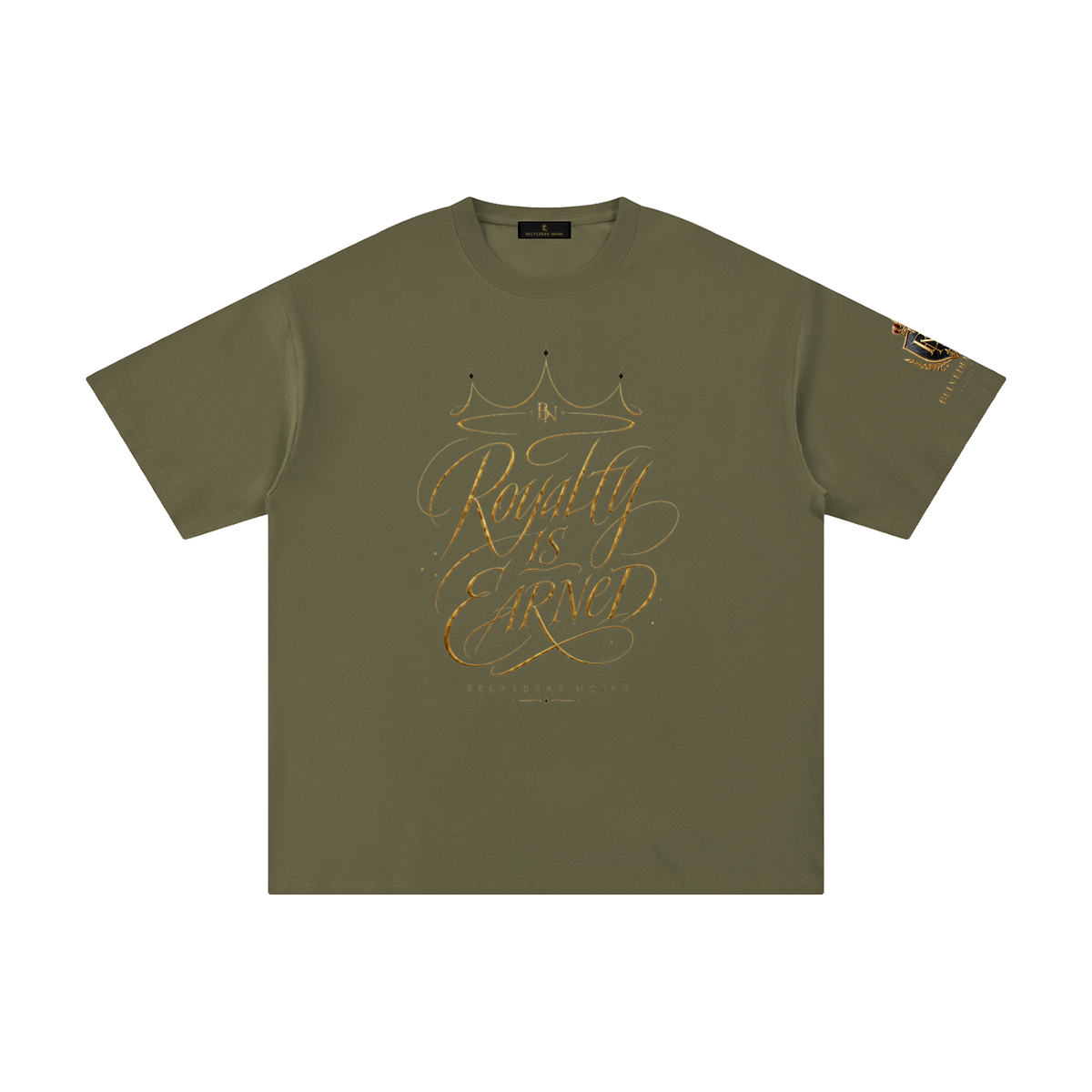 Belvedere Noire Pure Cotton T-Shirt — Unisex 230gsm Everyday Streetwear Tee