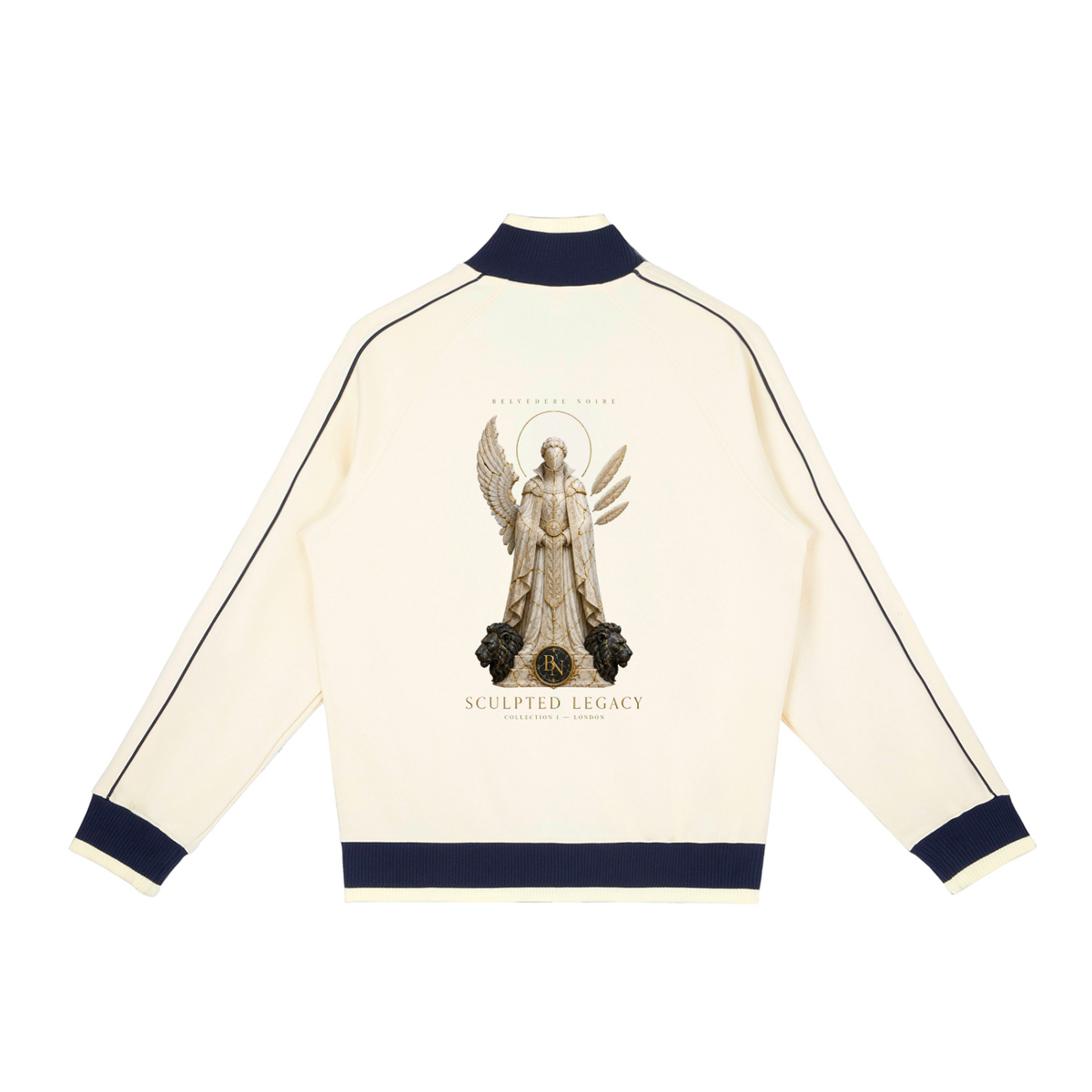 Belvedere Noire Colour Block Raglan Zip Track Jacket, back view