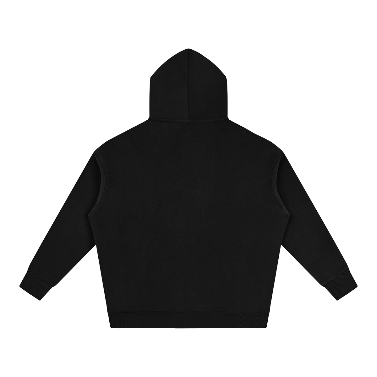 Belvedere Noire Oversize Fleeced Hoodie in black, back view