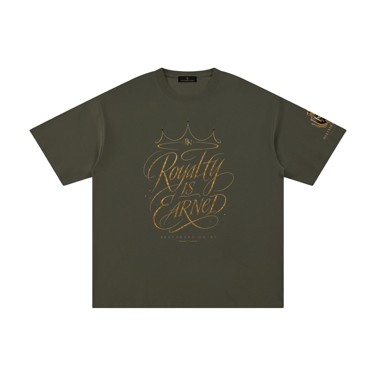 Belvedere Noire Pure Cotton T-Shirt — Unisex 230gsm Everyday Streetwear Tee