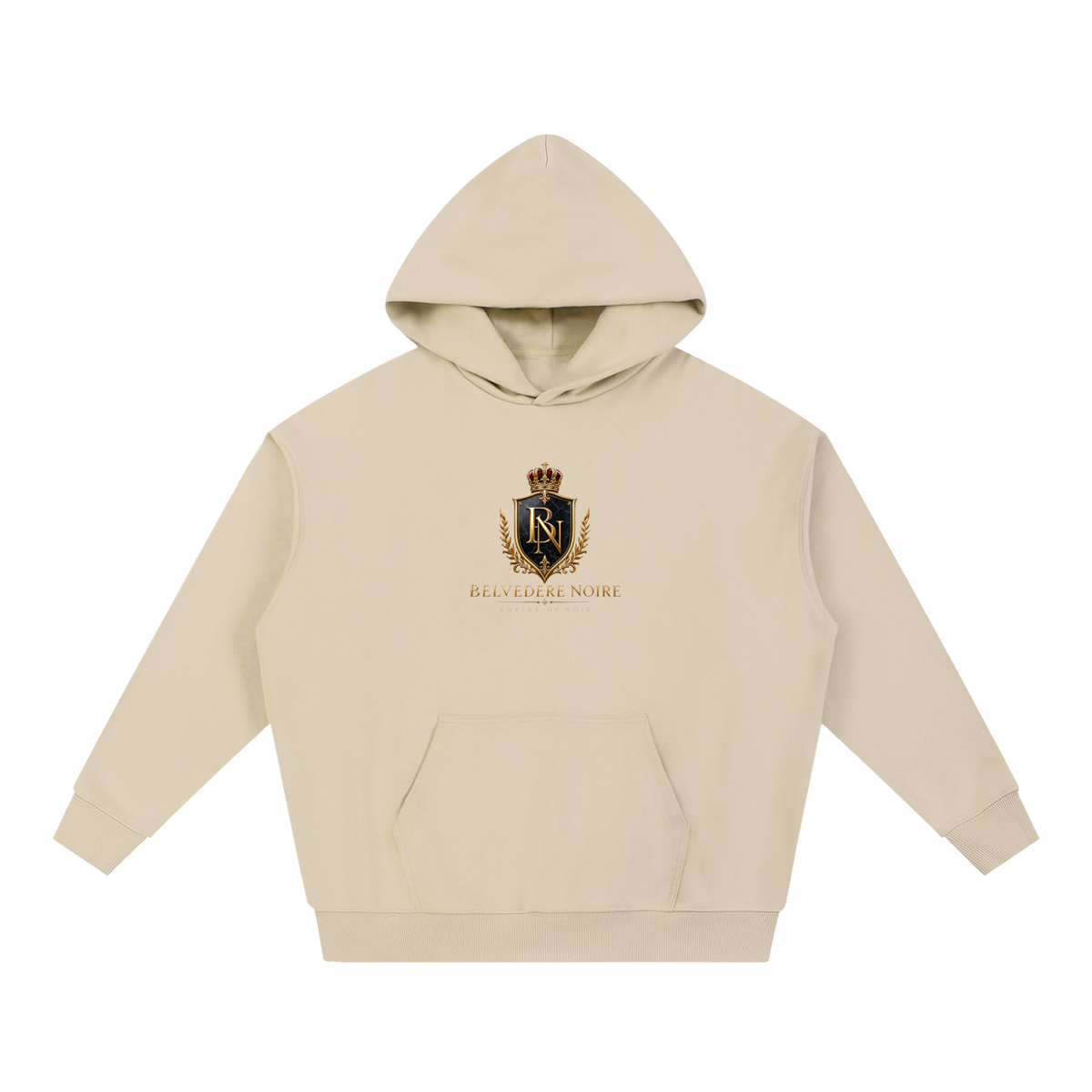 Belvedere Noire Essential Heavyweight Hoodie — Unisex 430gsm Oversized Premium Cotton Streetwear Hoodie