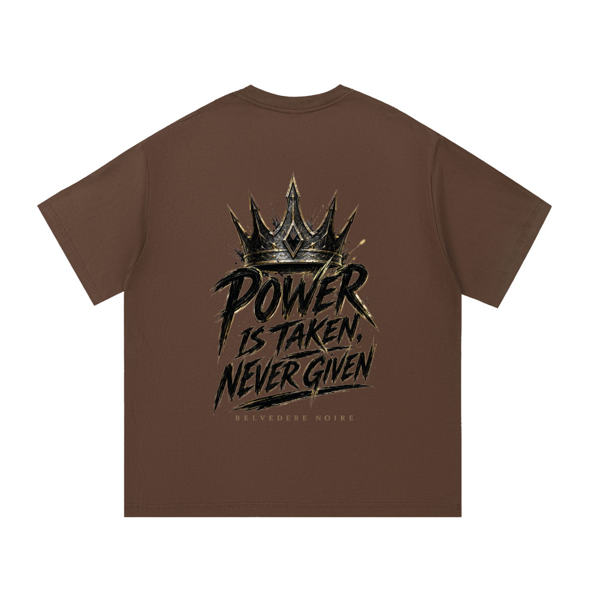Belvedere Noire Essential Cotton T-Shirt — Unisex 260gsm Oversized Streetwear Tee