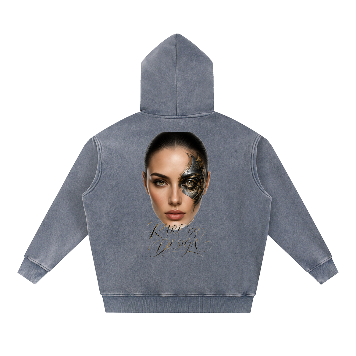 Belvedere Noire Snow Wash Fleece Oversized Hoodie in lake blue