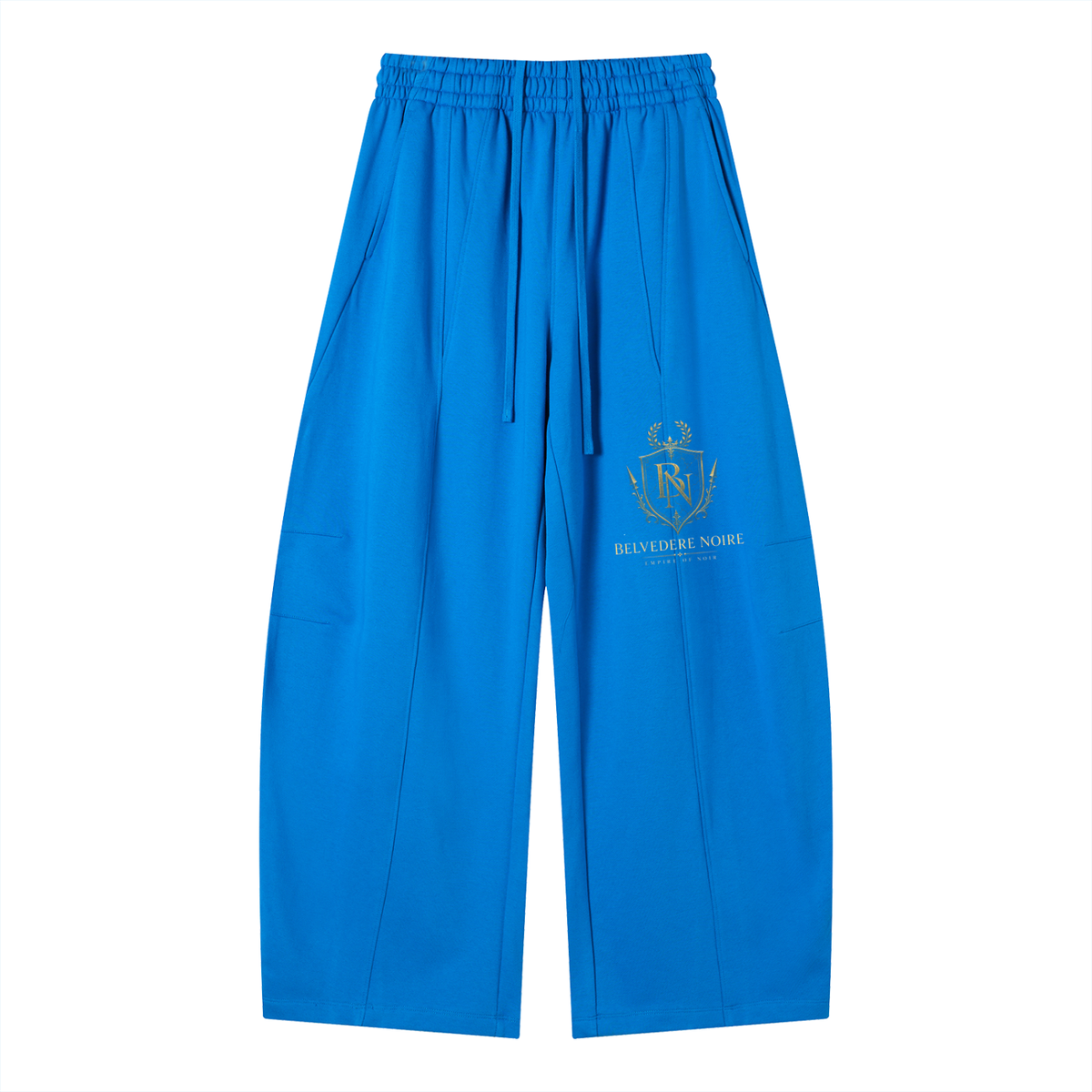 Belvedere Noire Heavyweight Wide Leg Panel Sweatpants — Unisex Streetwear Joggers