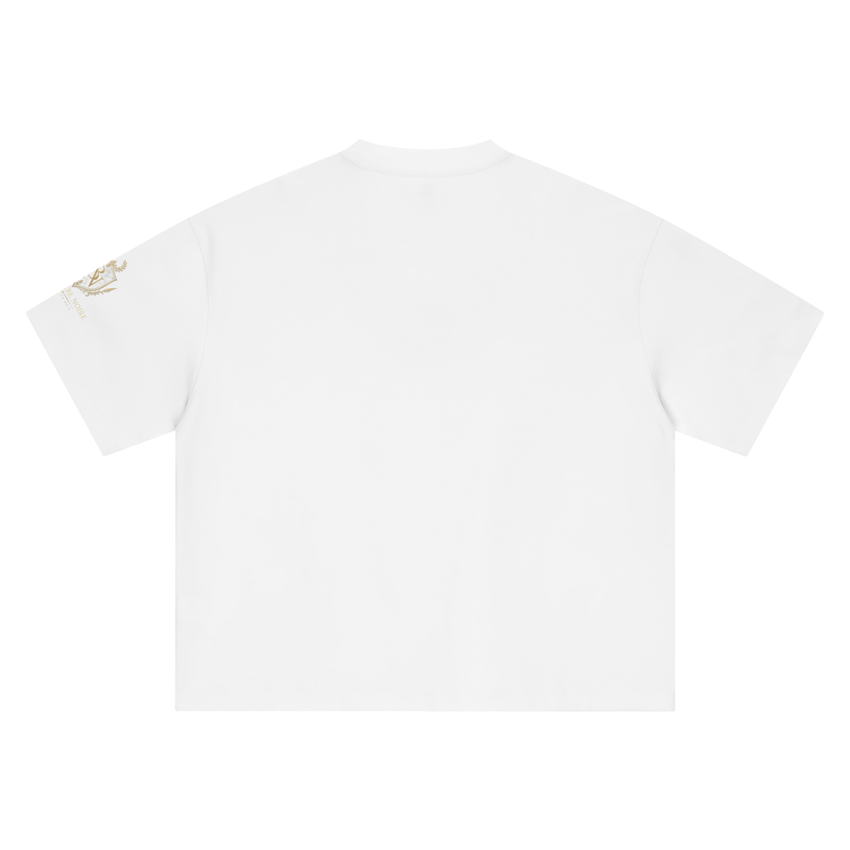 Belvedere Noire Boxy Oversized T-Shirt in white, back view