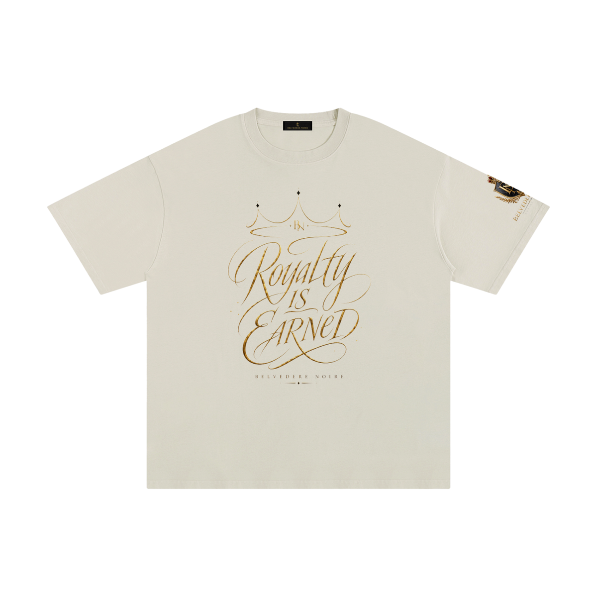 Belvedere Noire Pure Cotton T-Shirt — Unisex 230gsm Everyday Streetwear Tee