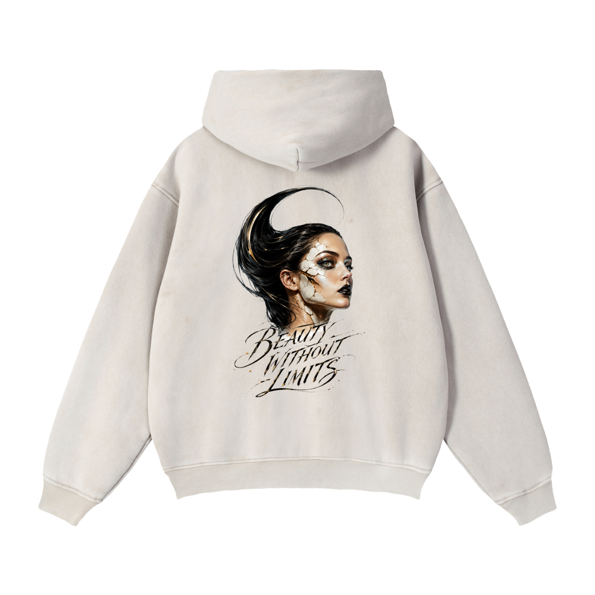 Belvedere Noire Zip-Through Boxy Fleece Hoodie, further colourway