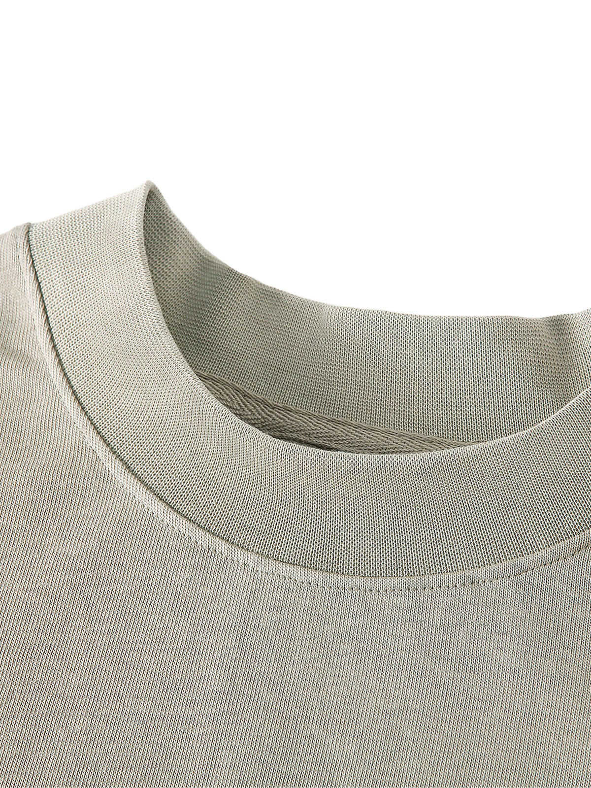 Belvedere Noire Non-Shrink Mock Neck Sweatshirt, ribbed mock neck collar detail