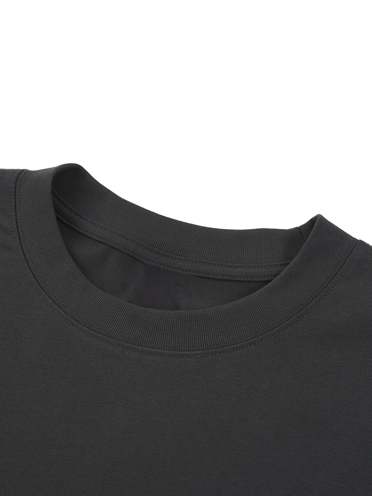 Layered hem construction detail on the Belvedere Noire long sleeve tee