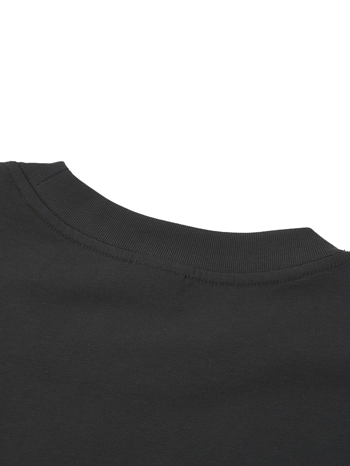 Belvedere Noire Layered Long Sleeve Oversized Tee, ribbed crew neck detail