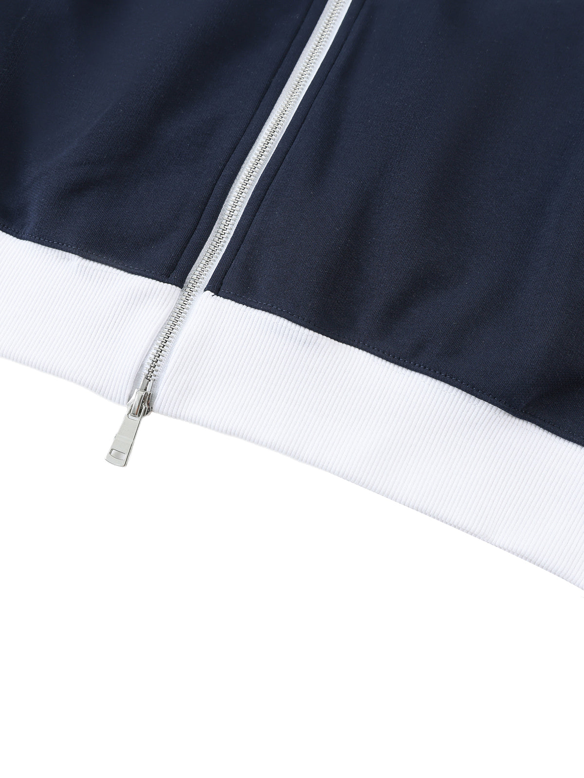 Belvedere Noire Contrast Trim Stand Collar Jacket, sleeve detail