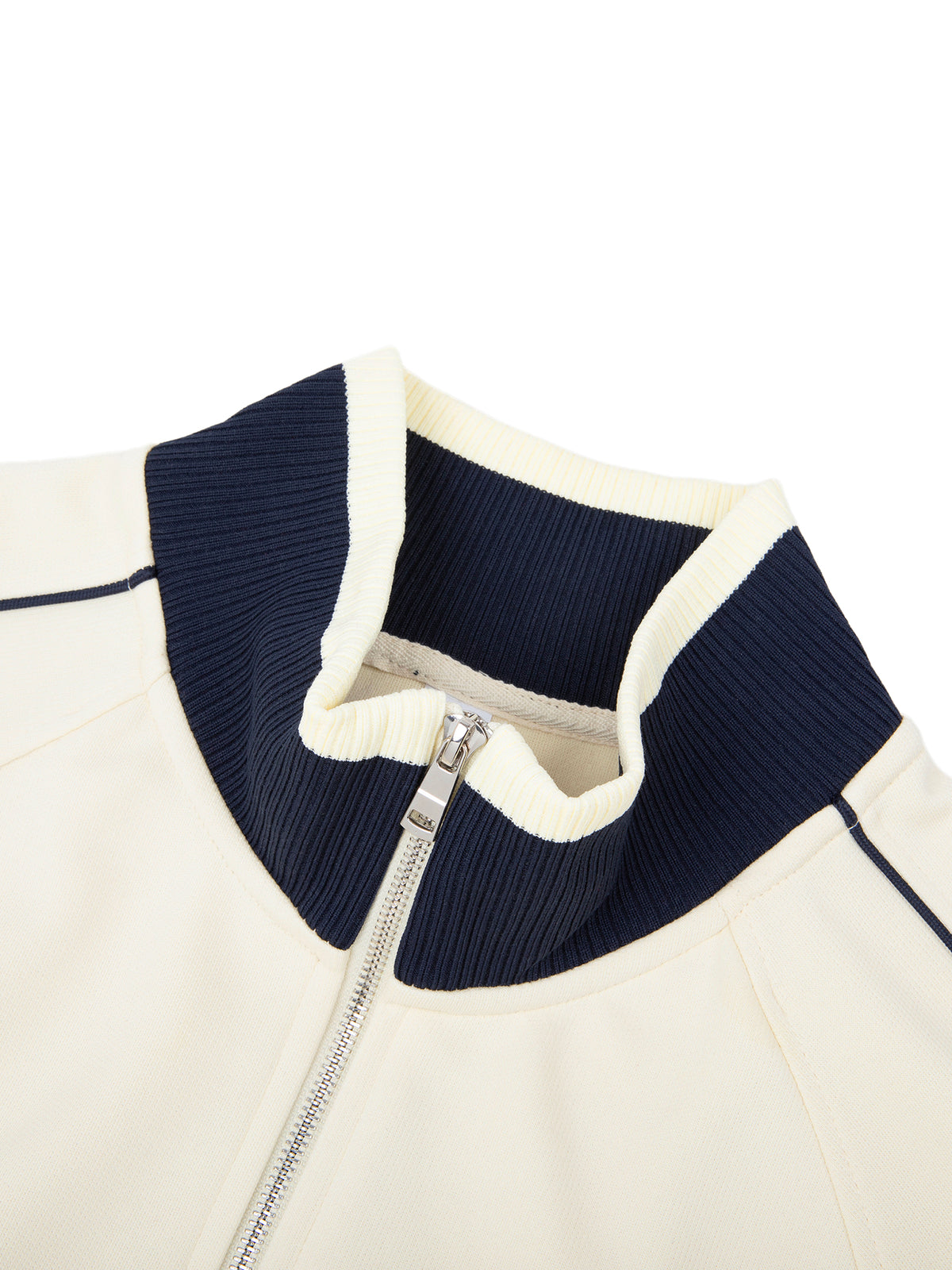 Contrast colour block panel detail on the Belvedere Noire track jacket