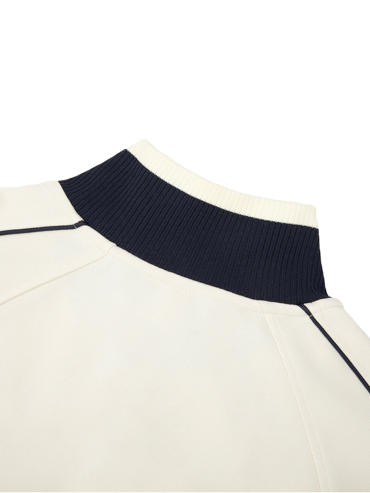 Belvedere Noire Colour Block Raglan Zip Track Jacket, ribbed cuff and hem