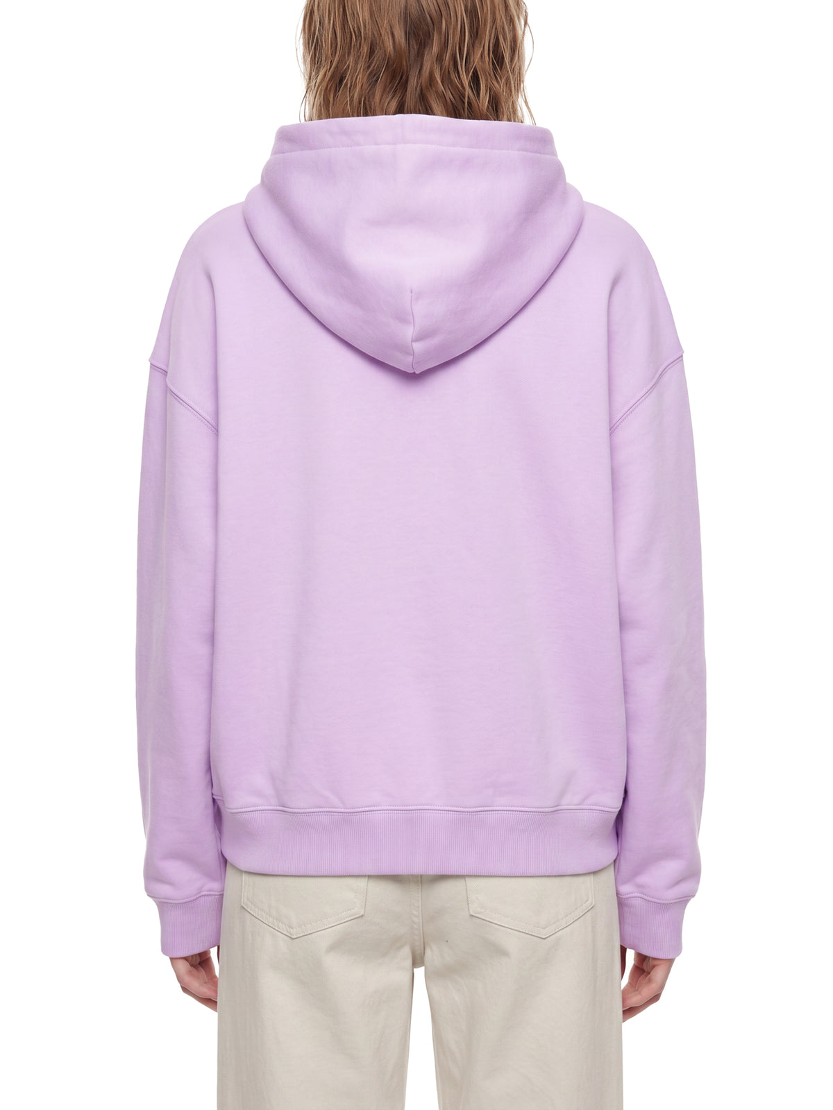Belvedere Noire Oversized Fleece Boxy Hoodie, ribbed cuff and hem